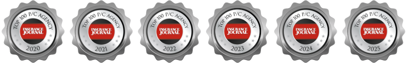 Insurance Journal Badges From 2020-2025